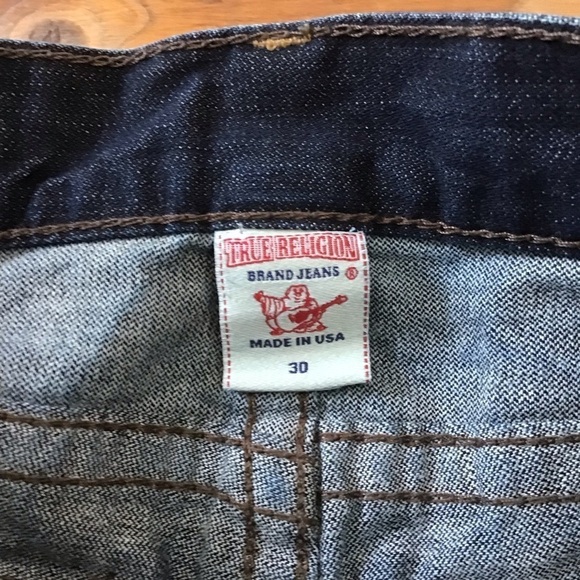 TRUE Religion Ricky Big T men jeans 100% cotton denim dark blue size 30 - Picture 6 of 15